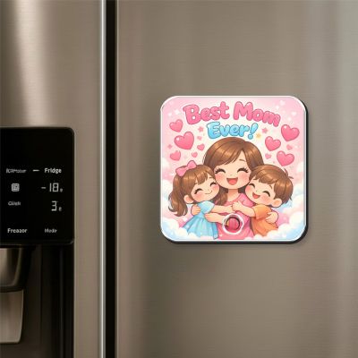 Personalized Best Mom Ever Musical Fridge Magnet Custom Song Photo Magnet with Speaker & USB Charging for Mom